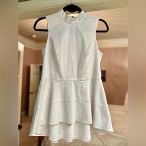 White House Black Market Mock Turtleneck Peplum Top. Size 6